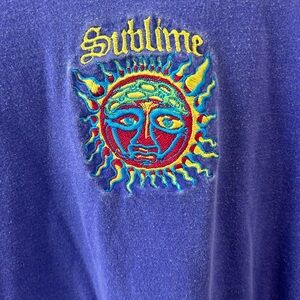 Sublime Purple Long Sleeve Tee with Embroidered Sun Logo